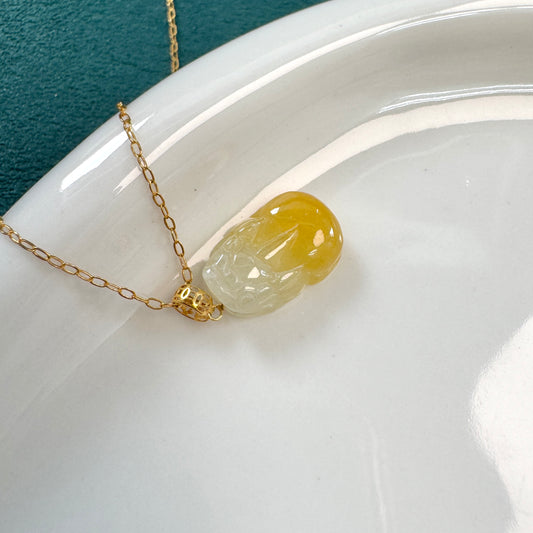 Pixiu | 18k Gold Jadeite Pendant