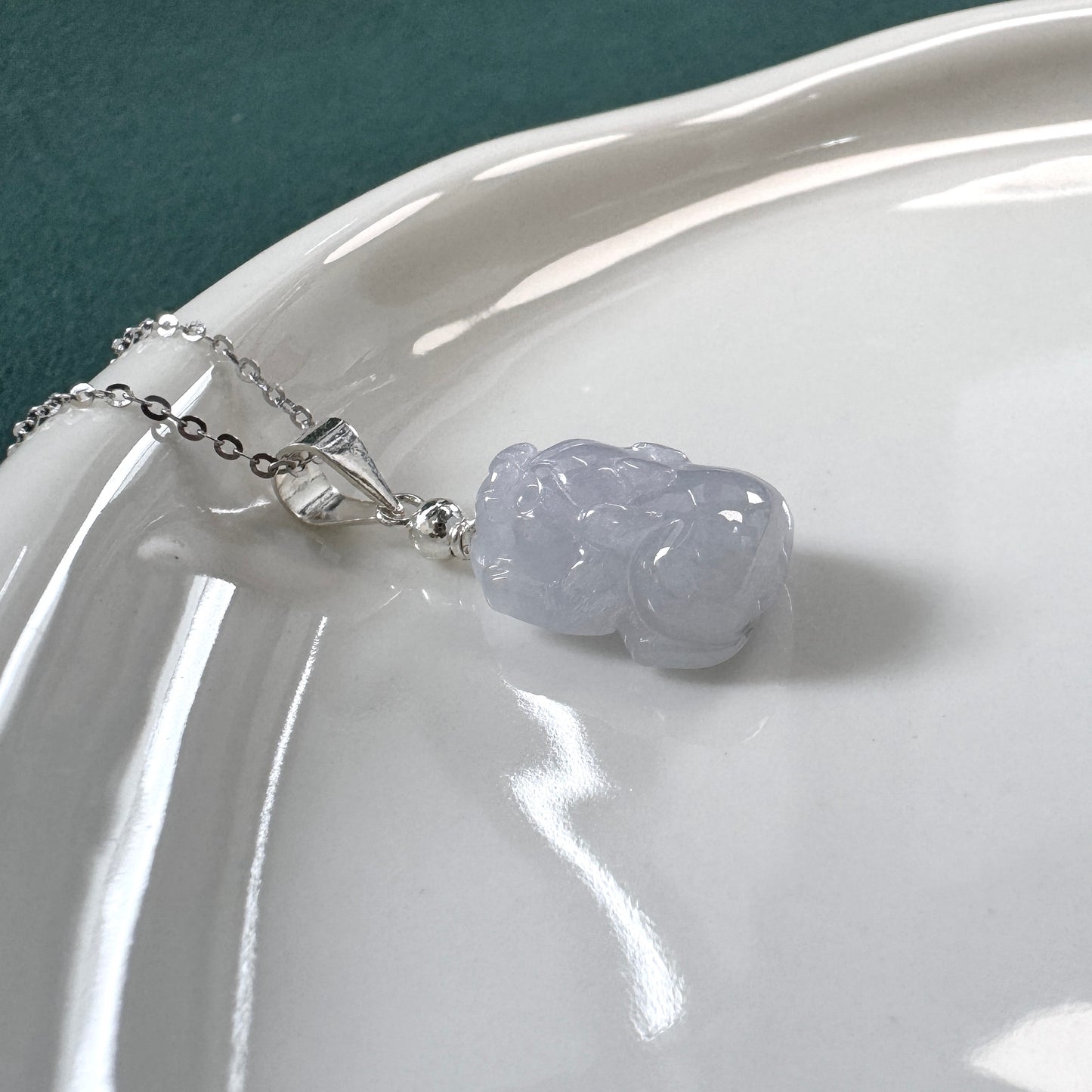 Pixiu Jadeite Necklace | Lavender 01