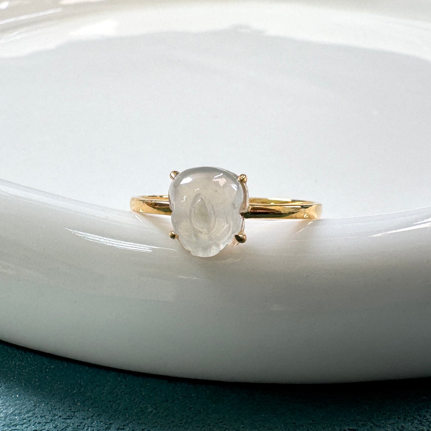 Pixiu 02 | 18k Gold Jadeite Ring