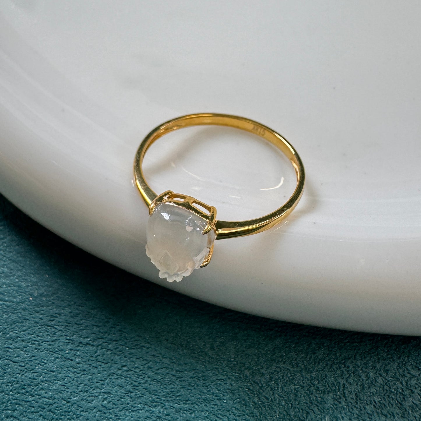 Pixiu 02 | 18k Gold Jadeite Ring