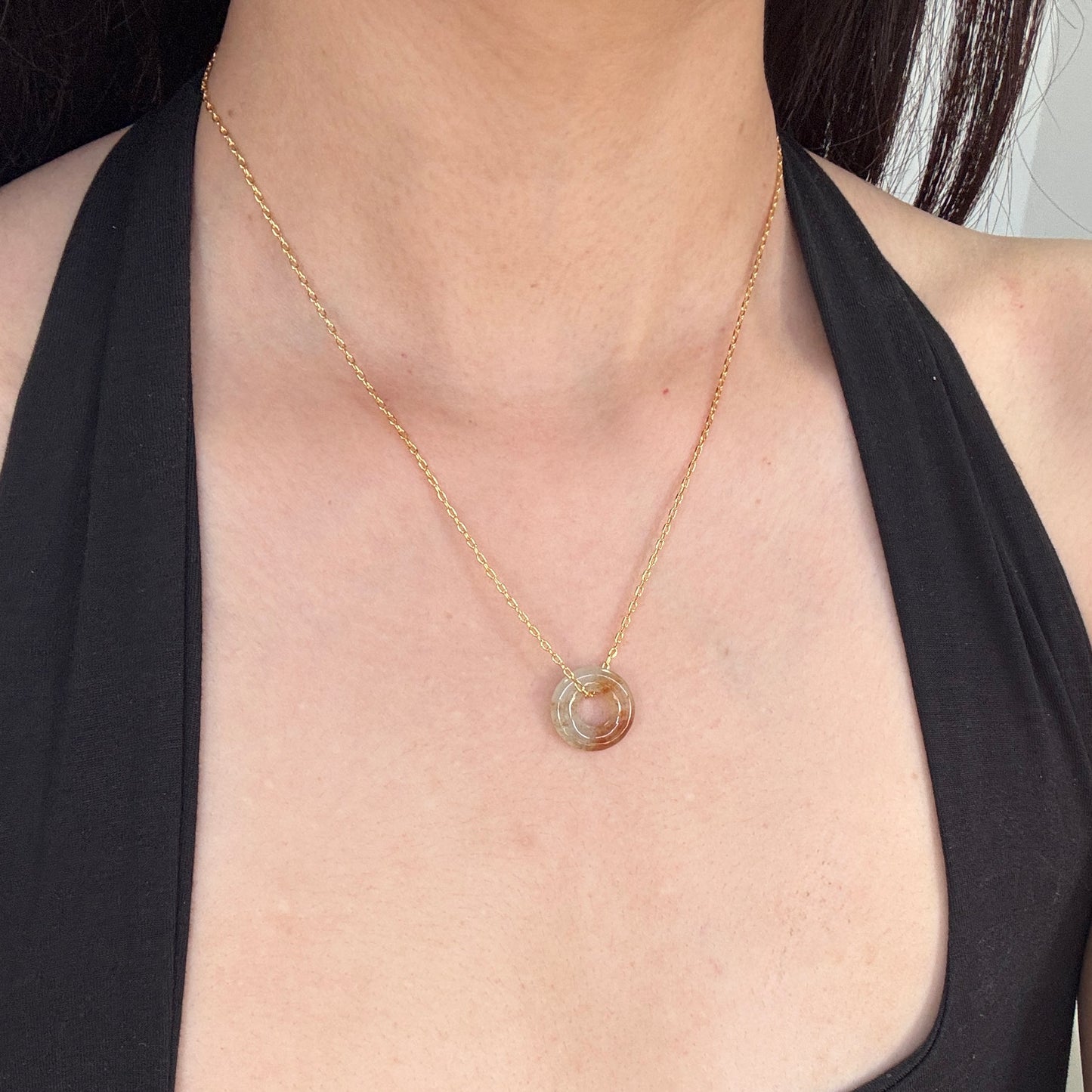 Jīn Jadeite Doughnut Necklace | 01
