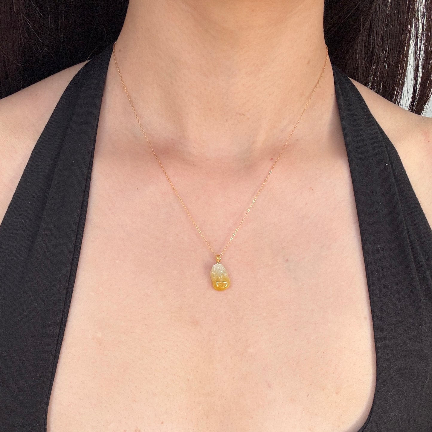 Pixiu | 18k Gold Jadeite Pendant