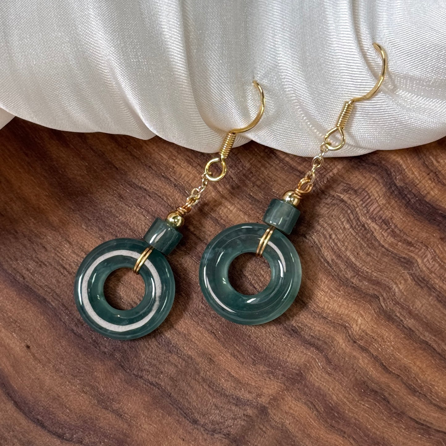 Orbit Jadeite Drop Earrings