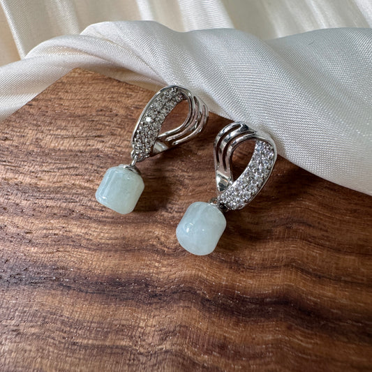 Helix Jadeite Drop Earstuds