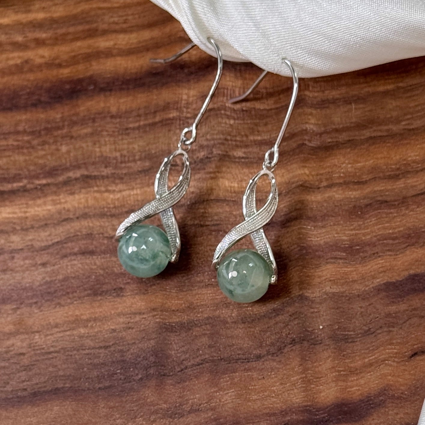 Willow Jadeite Drop Earrings