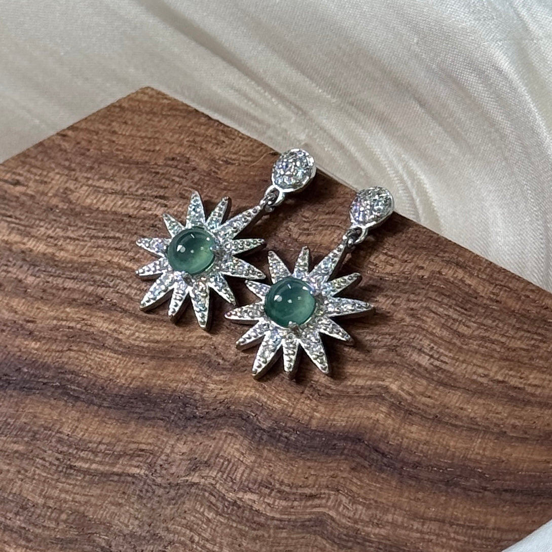 Solis Jadeite Drop Earstuds