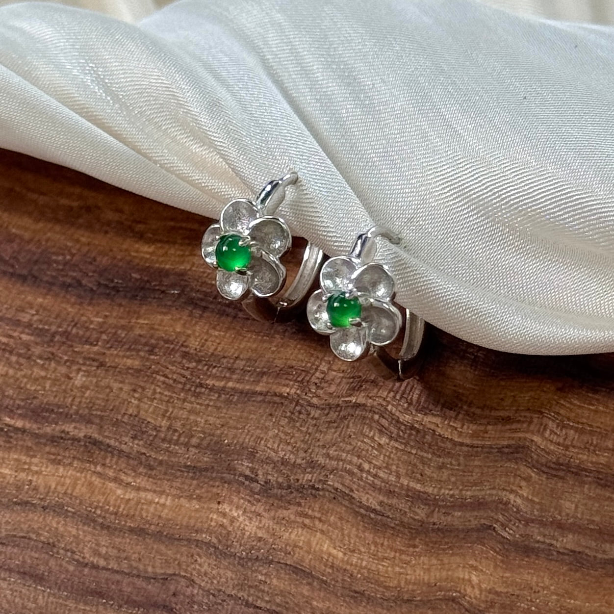 Posy Jadeite Huggies