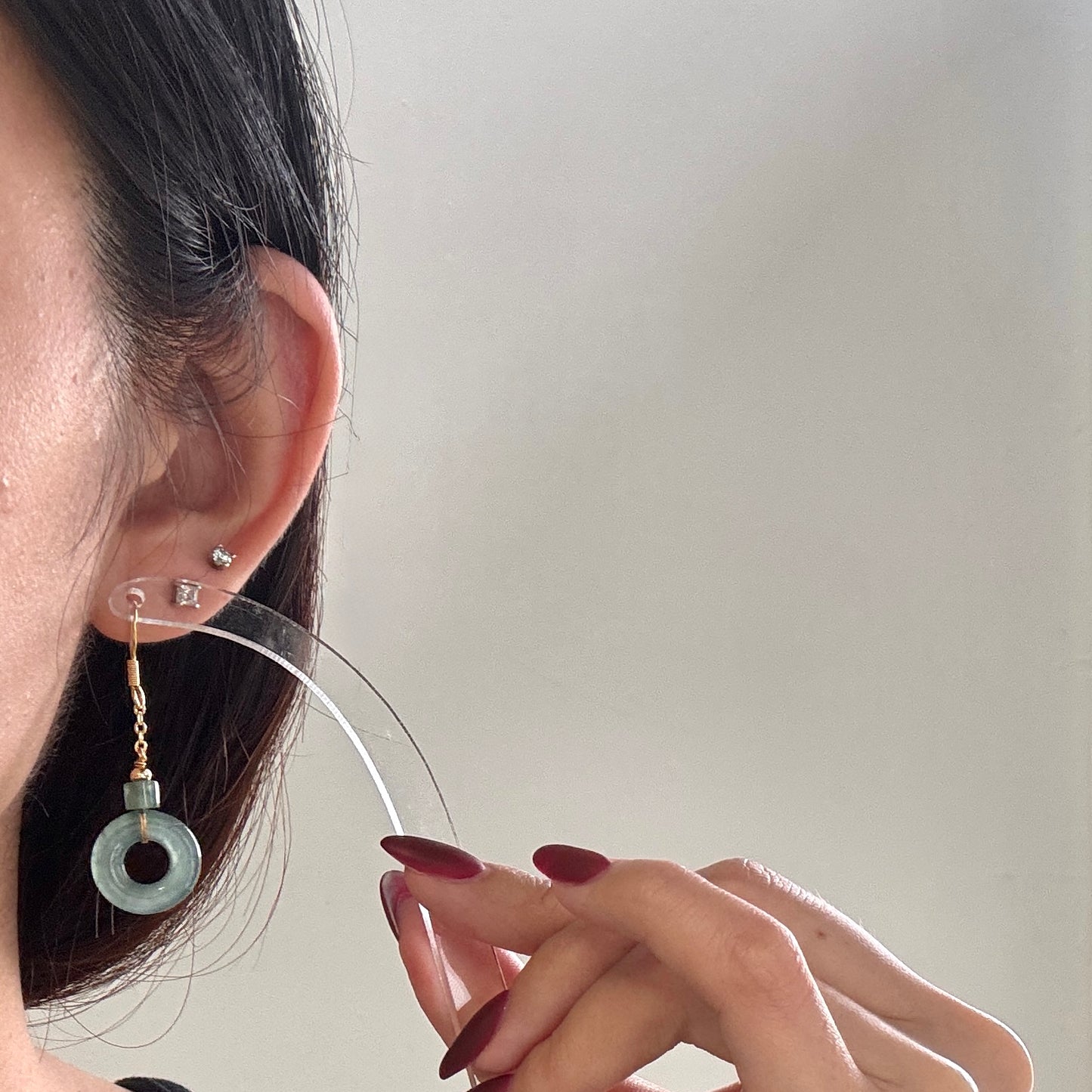 Orbit Jadeite Drop Earrings