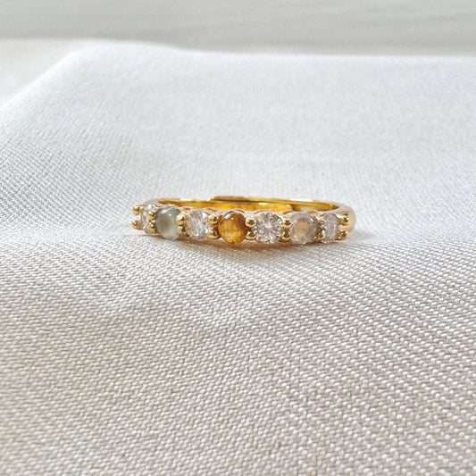 Lucine Moissanite x Jadeite Ring