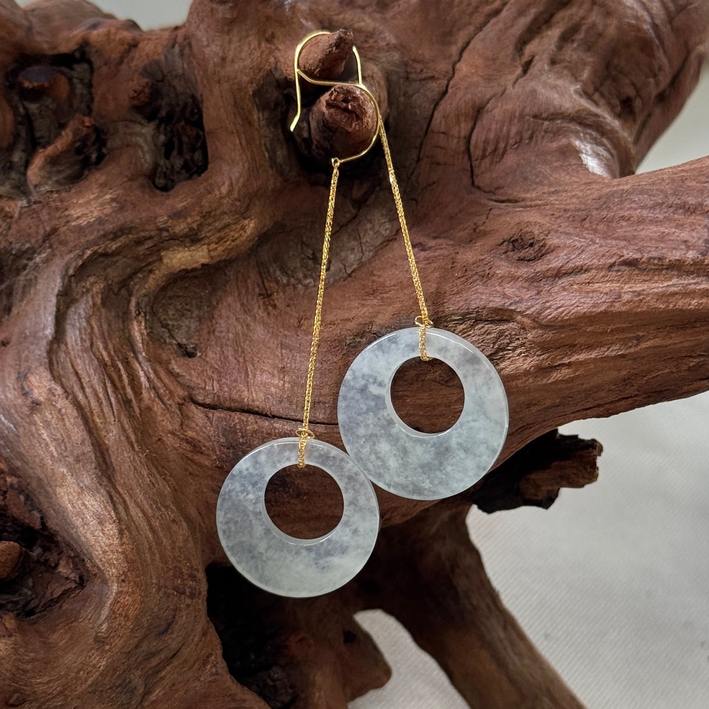 BLANC | 18k Gold Jadeite Earrings