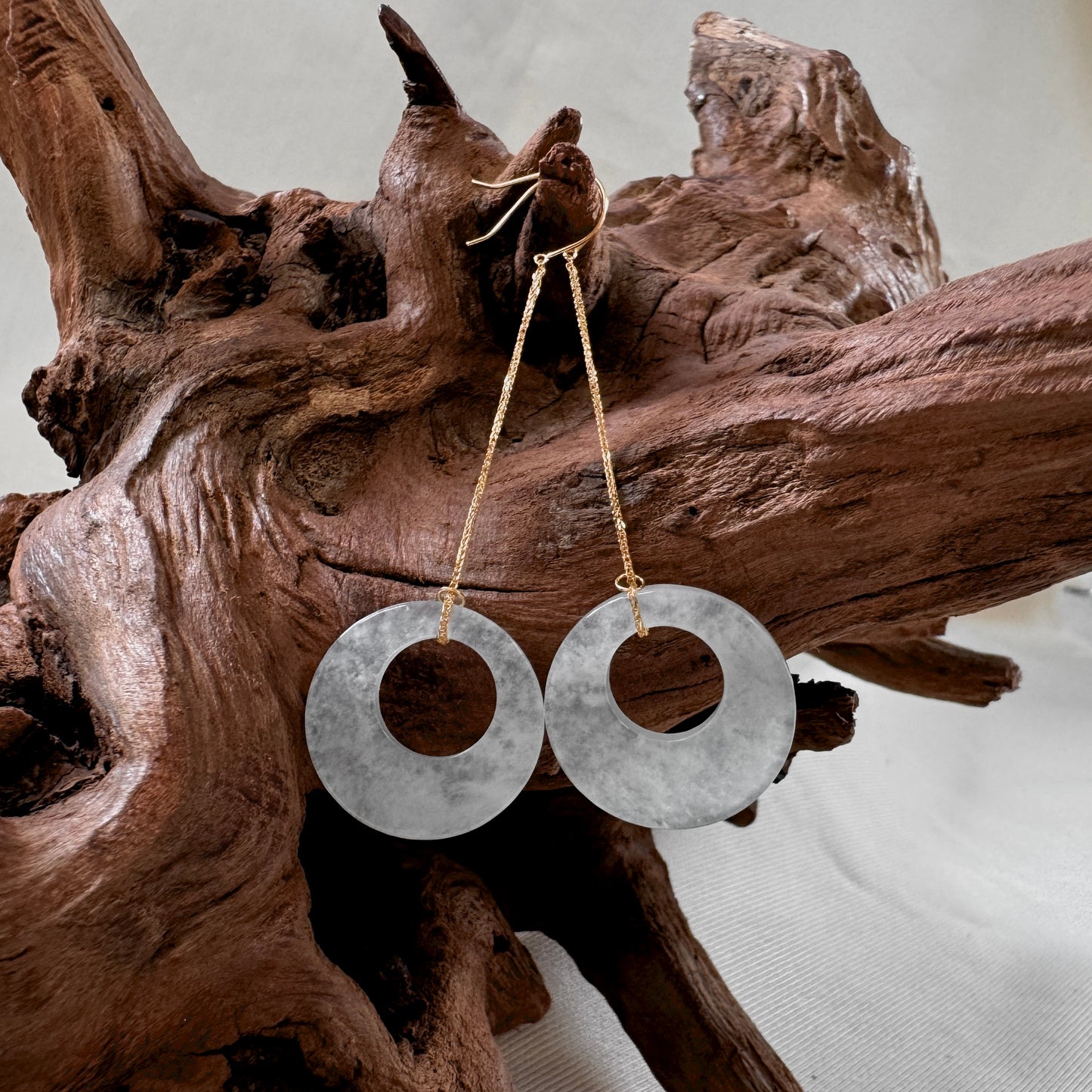 BLANC | 18k Gold Jadeite Earrings