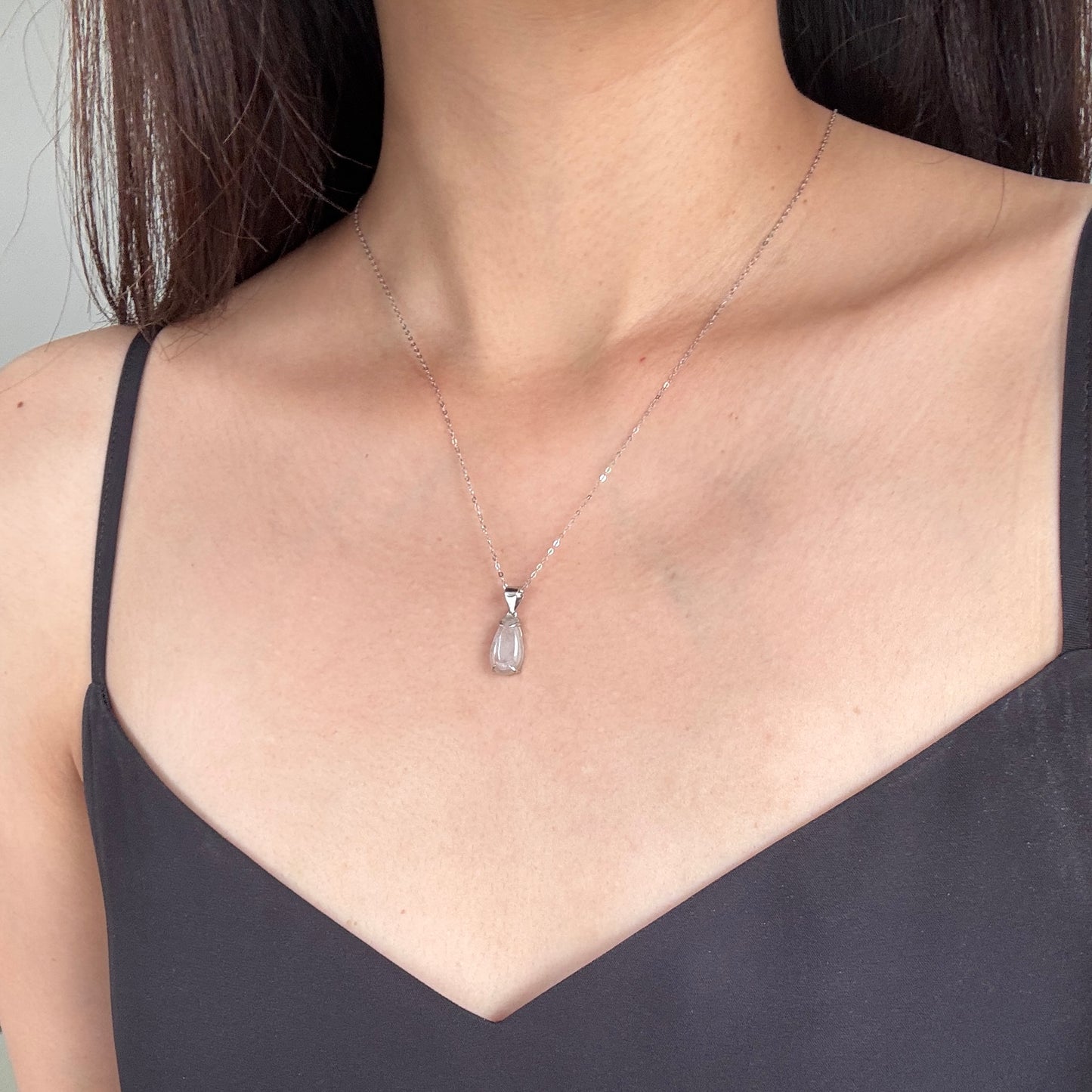 BLANC | Teardrop Jadeite Necklace