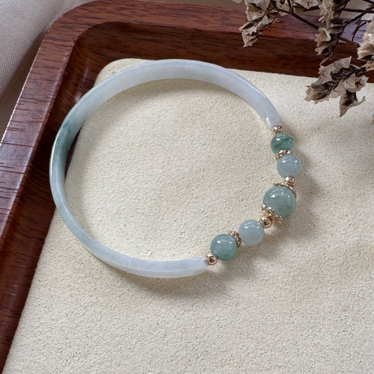 Ivara Jadeite Half-Bangle Bracelet