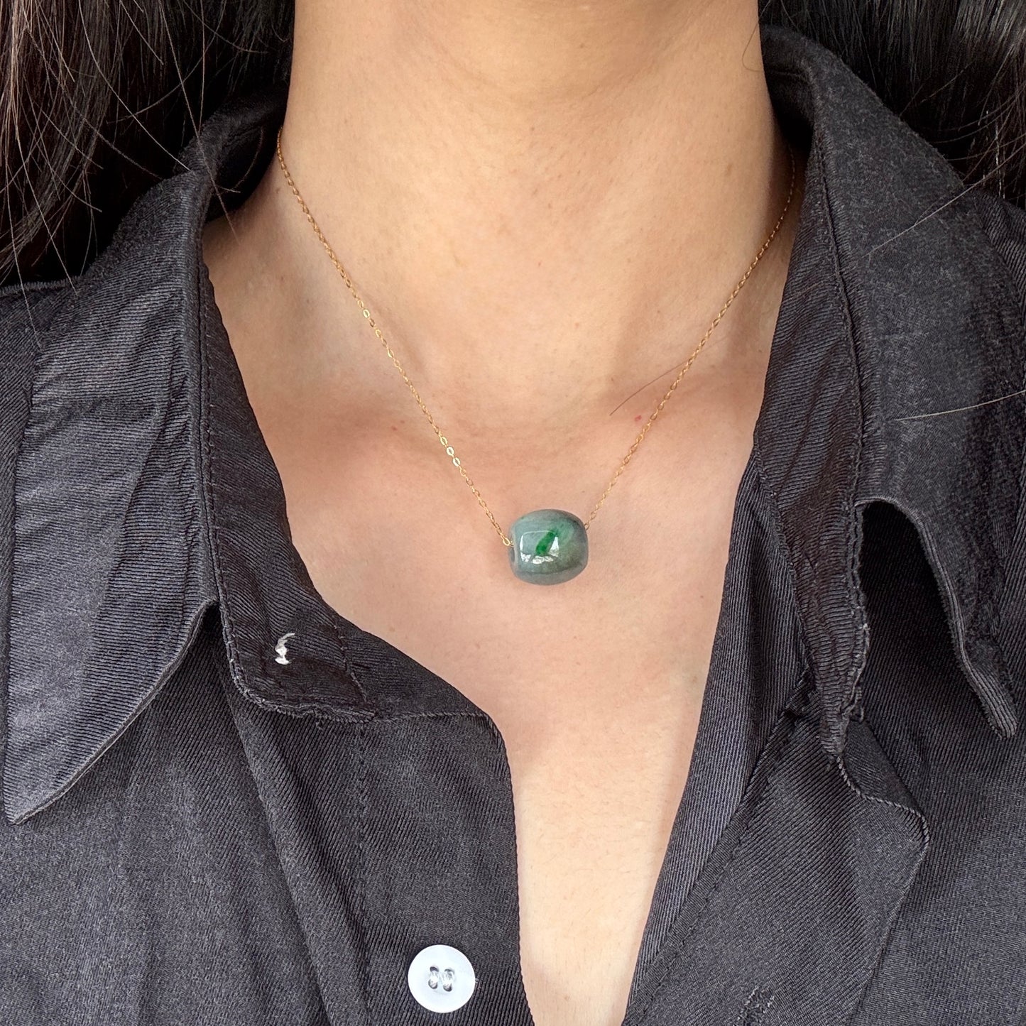 MÒ | Barrel Jadeite Necklace