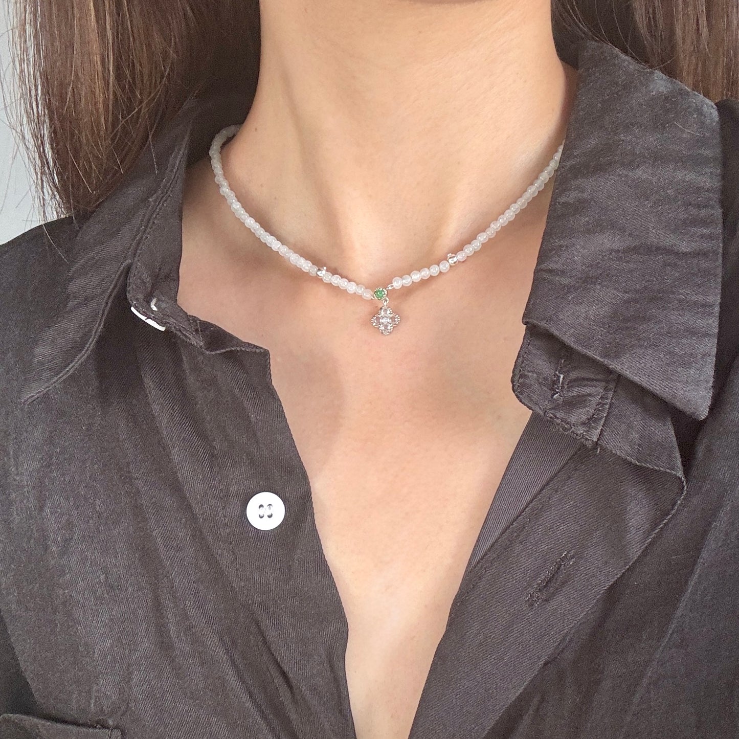 Eira Jadeite Choker Necklace