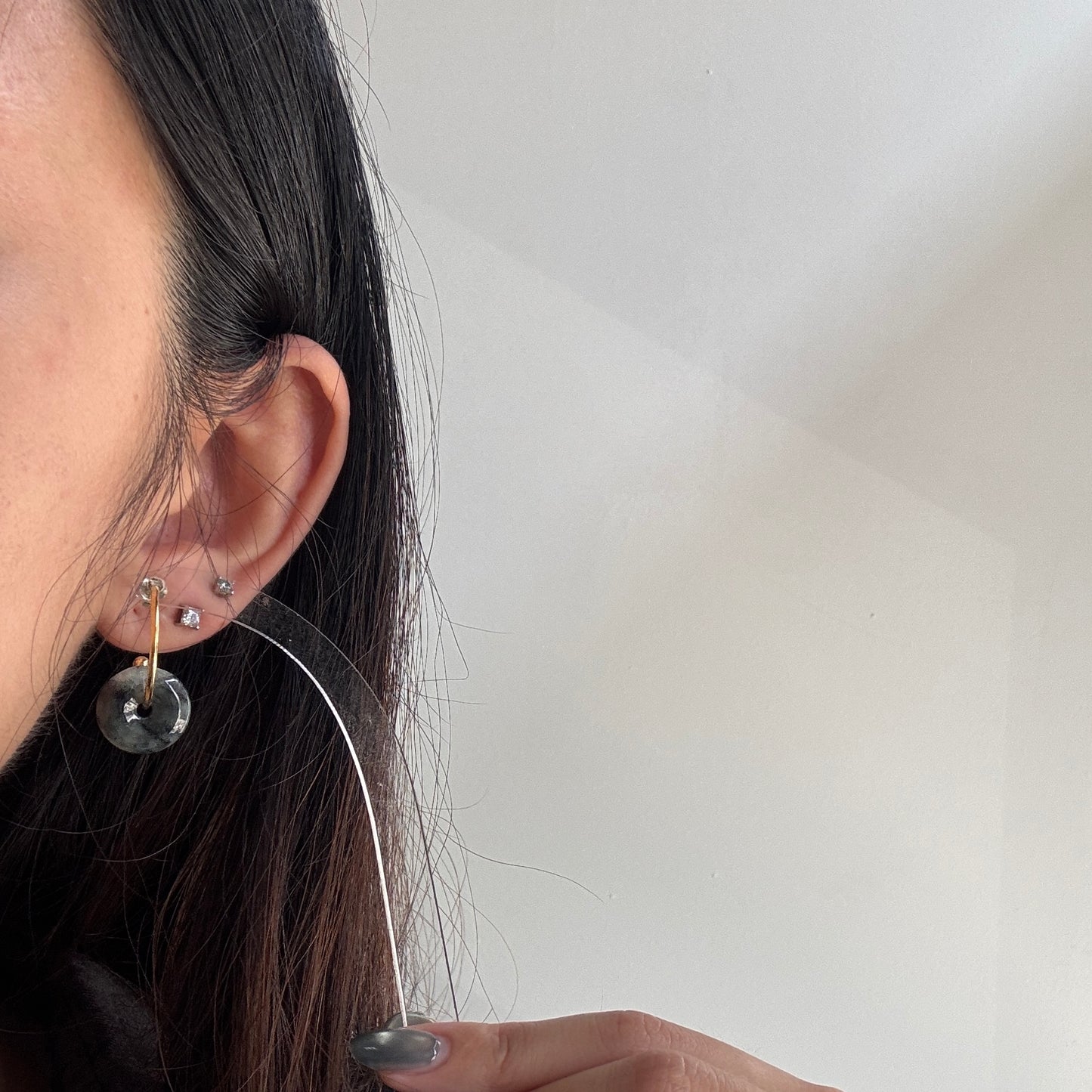 MÒ | Doughnut Jadeite Earrings