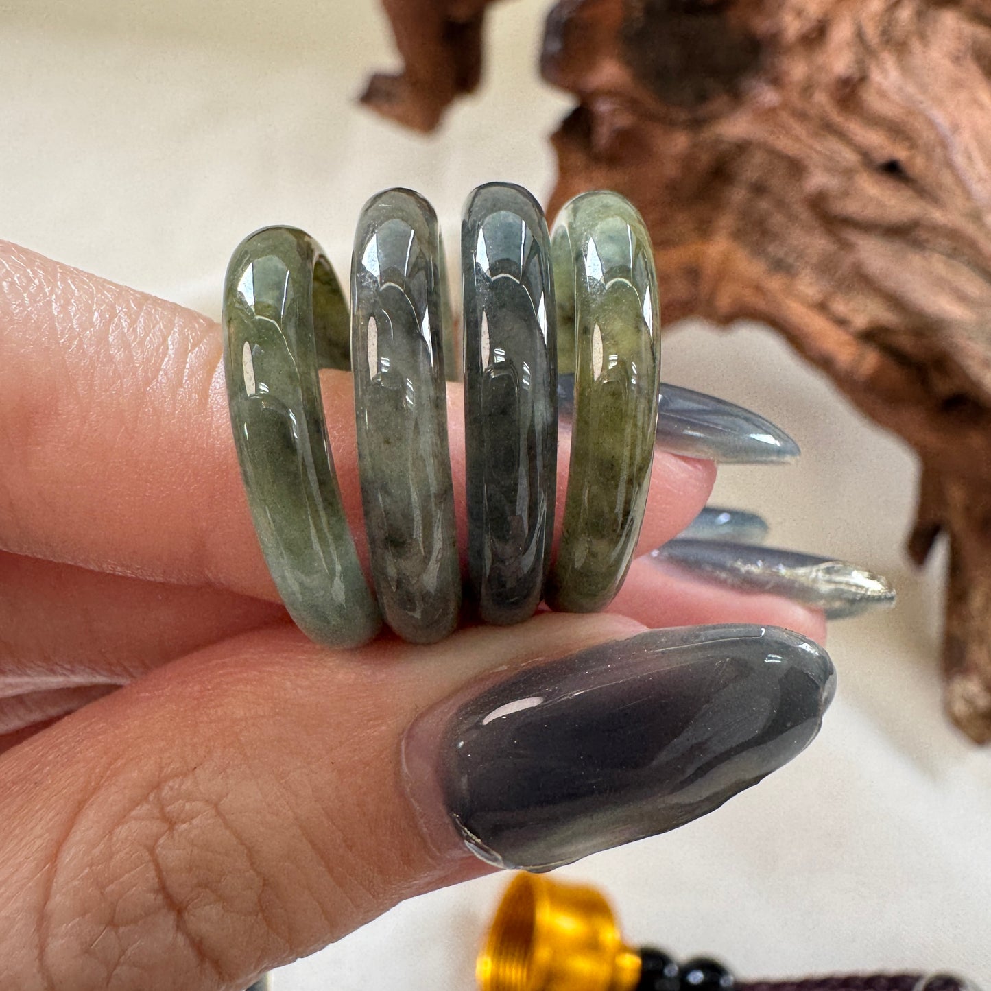 MÒ | Moss Grey Jadeite Ring