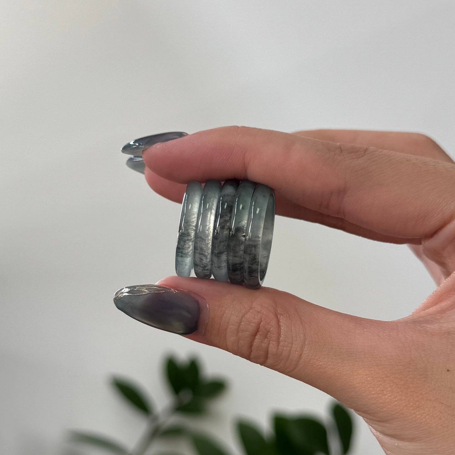 MÒ | Blue-Grey Jadeite Ring