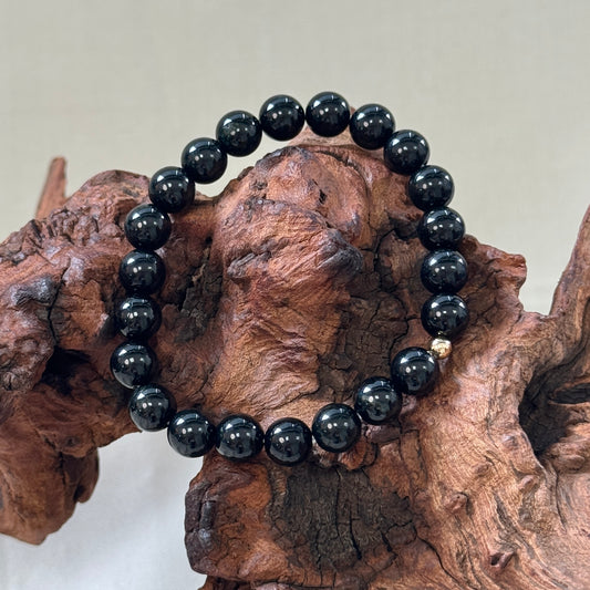 MÒ | Black Beaded Jadeite Bracelet I