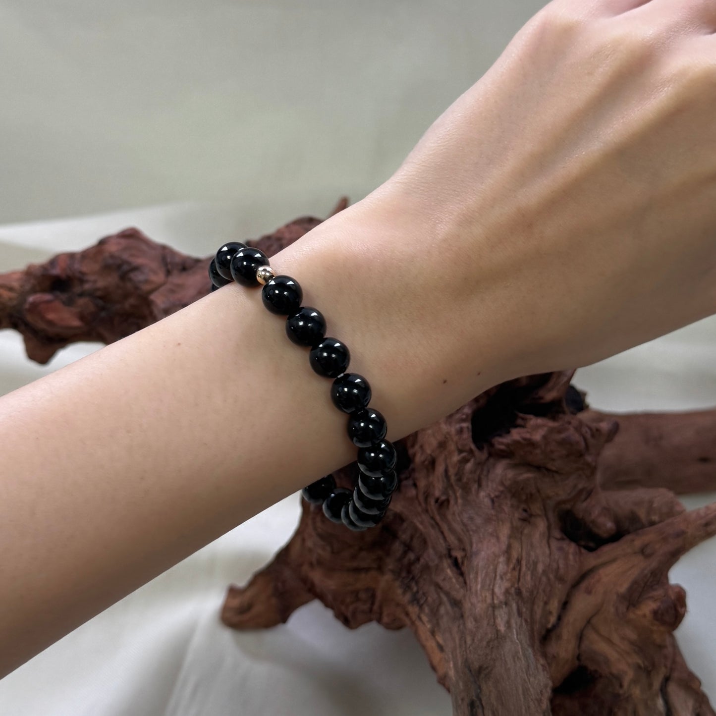 MÒ | Black Beaded Jadeite Bracelet I