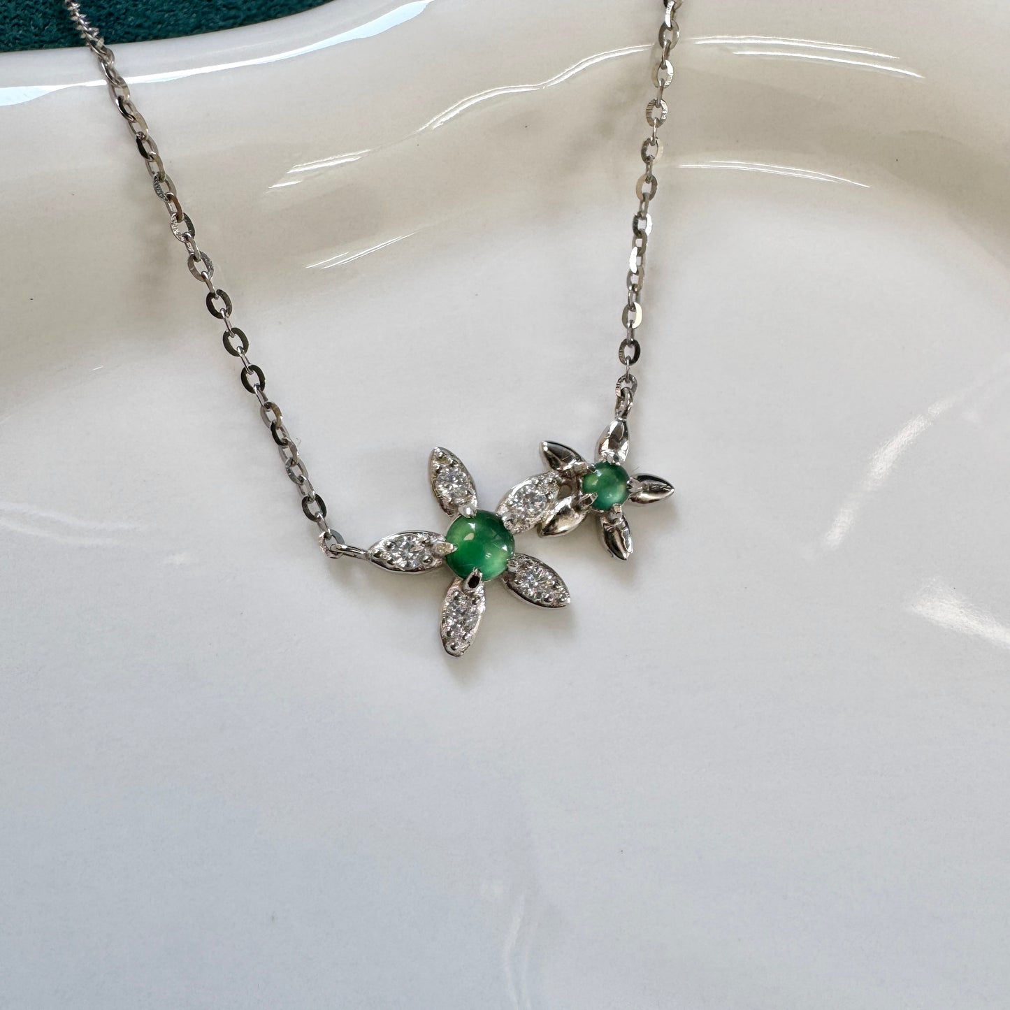 FOR HER | Plumeria Jadeite Necklace