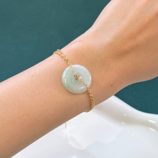 FOR HER | Doughnut Jadeite Bracelet (Light Green)