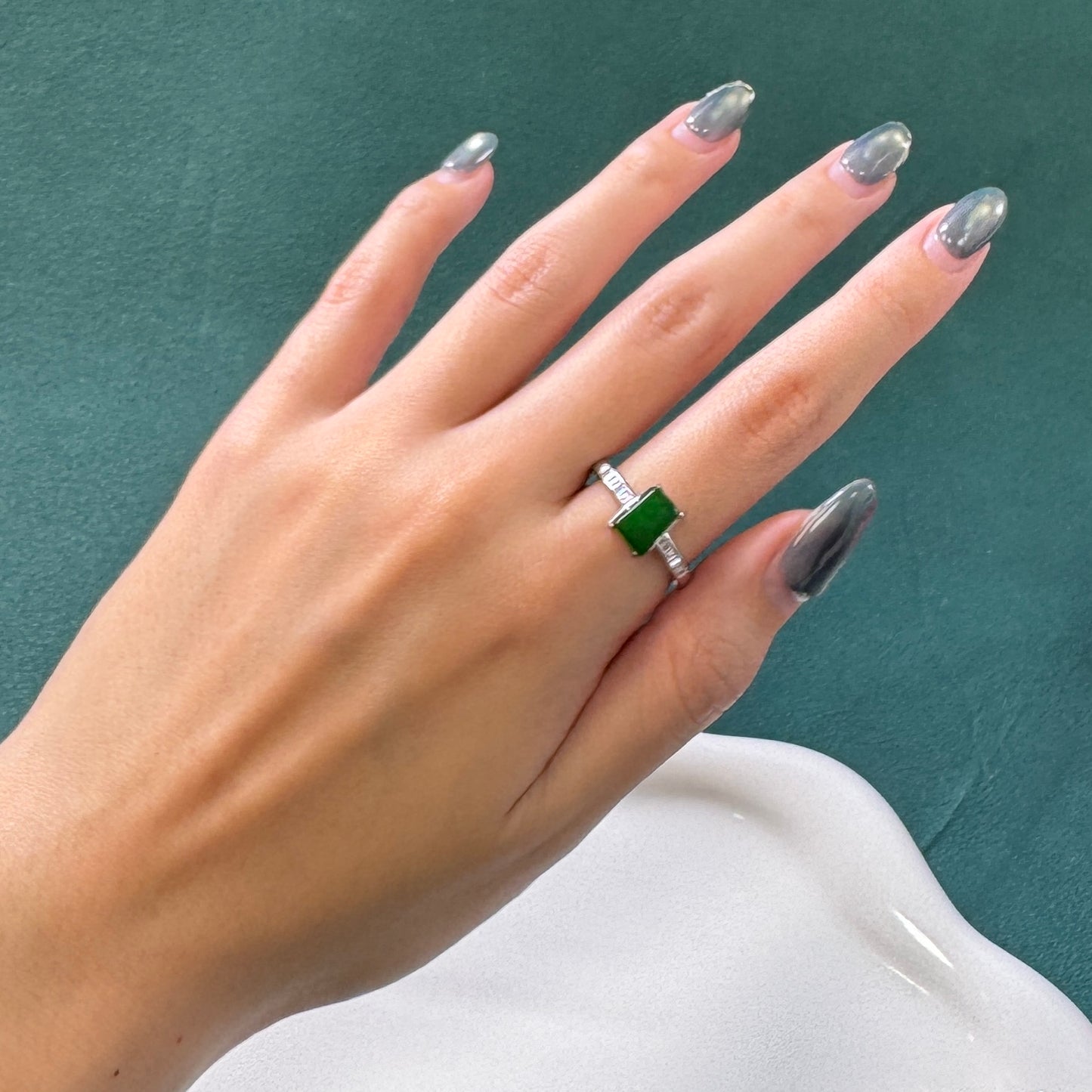 FOR HER | Oblong Jadeite Ring