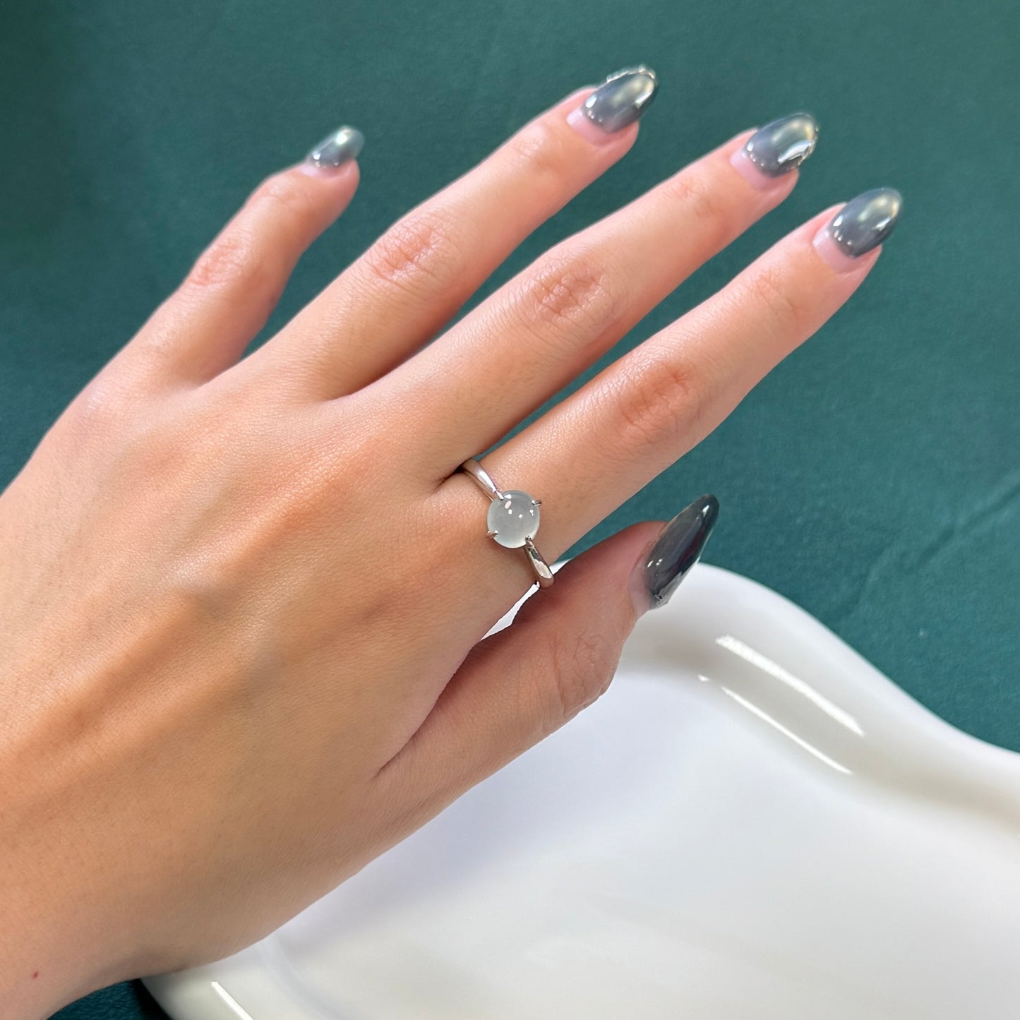 FOR HER | Blue/ Green Jadeite Ring