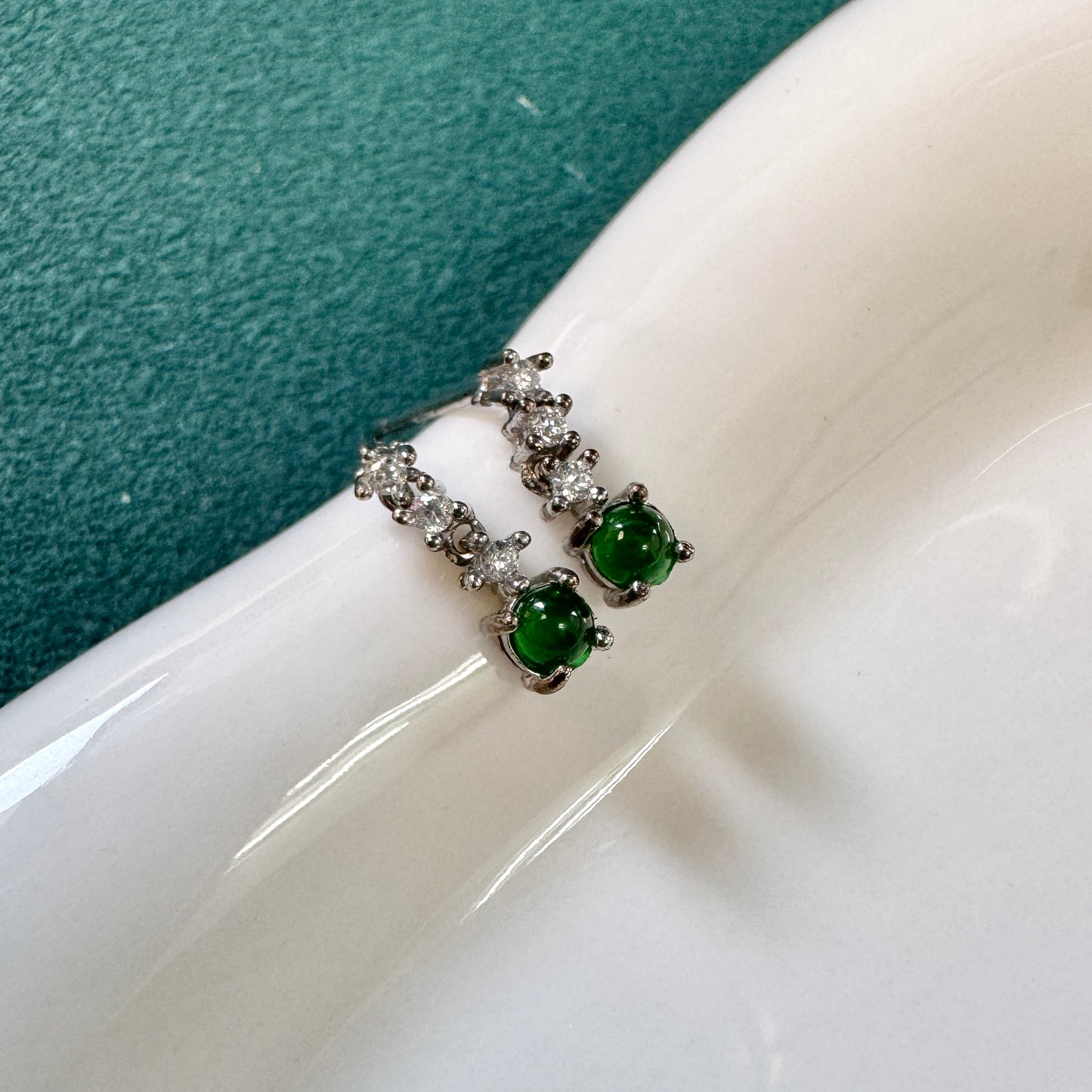 FOR HER | Drop Jadeite Earstuds