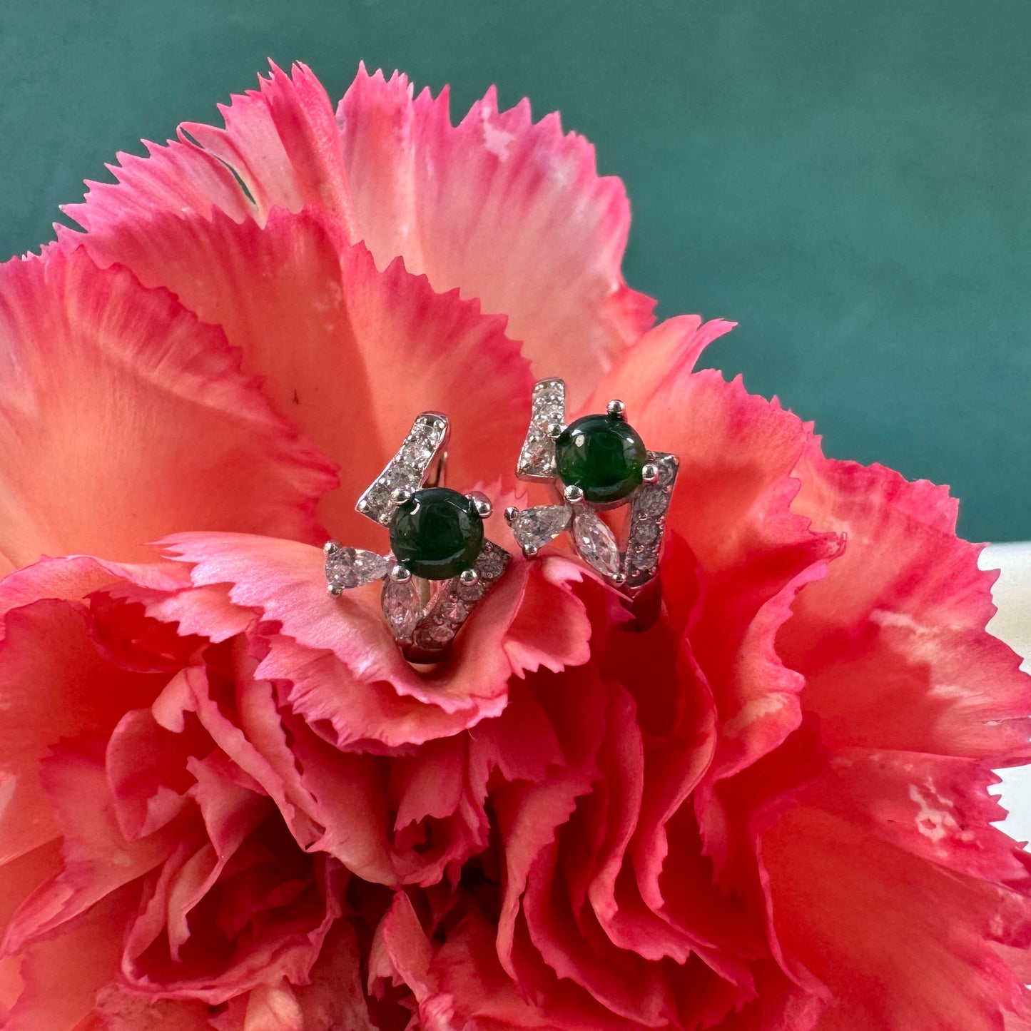 FOR HER | Elegant Jadeite Huggies