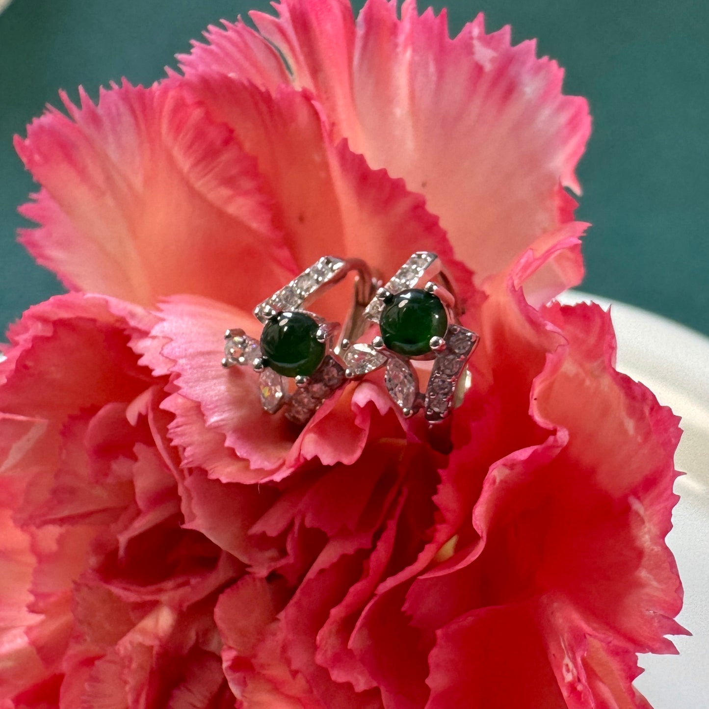 FOR HER | Elegant Jadeite Huggies