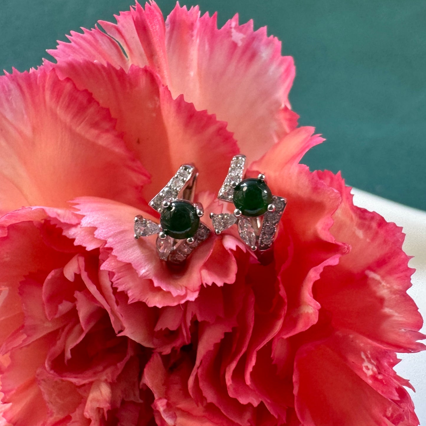 FOR HER | Elegant Jadeite Huggies