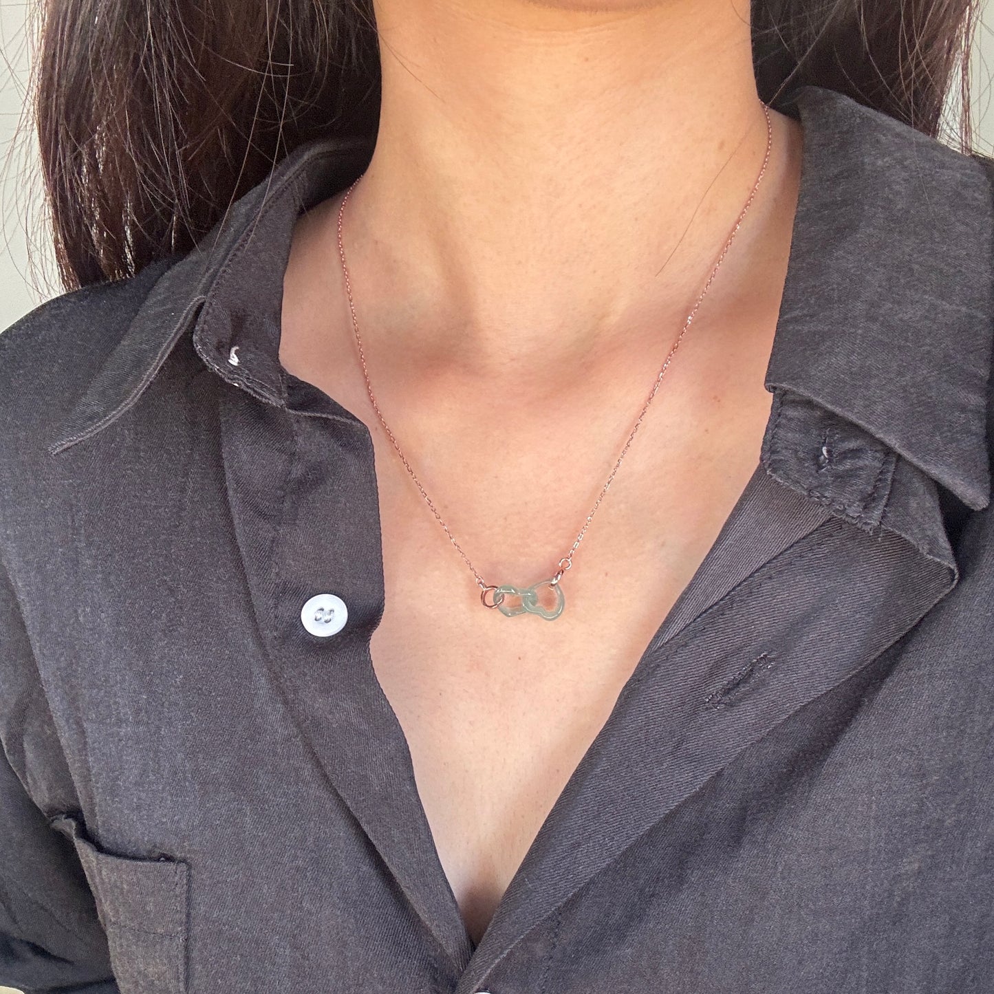FOR HER | Interlocked Hearts Jadeite Necklace
