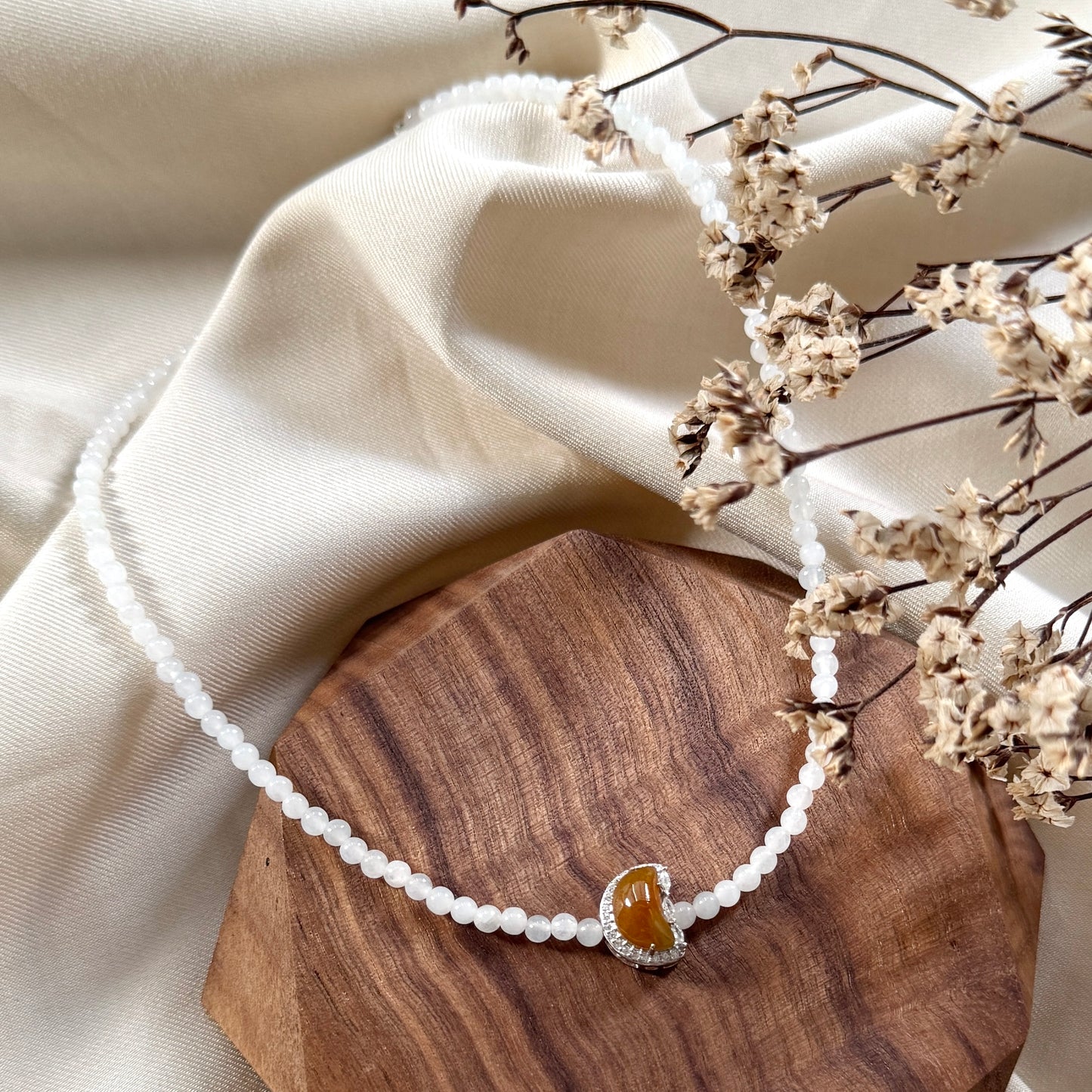 Moonlight Jadeite Choker Necklace