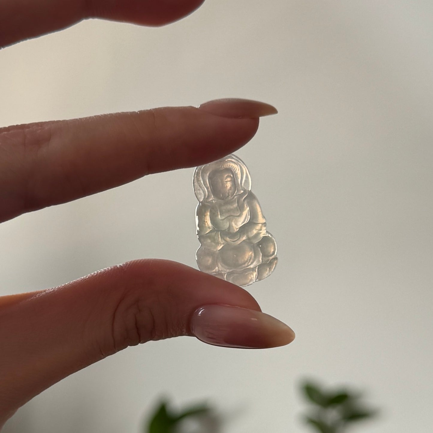 18k Gold Guan Yin Jadeite Pendant