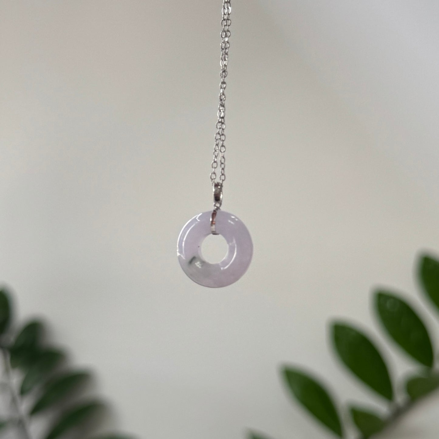 WISTERIA | 18k Gold Lavender Jadeite Doughnut Pendant II