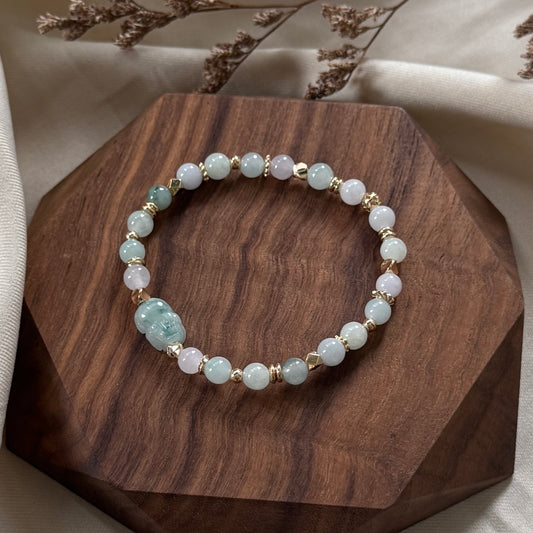 Fengyin Jadeite Pixiu Bracelet