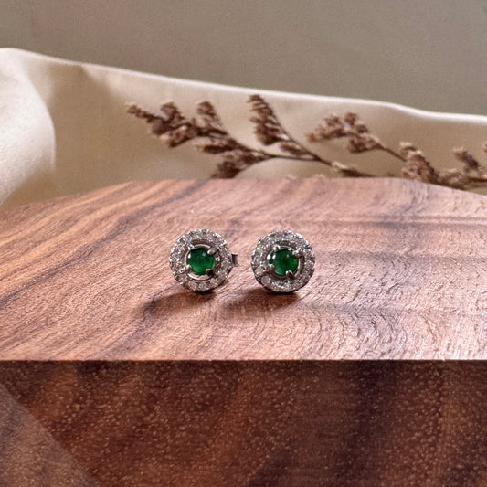 Halo Jadeite Earstuds