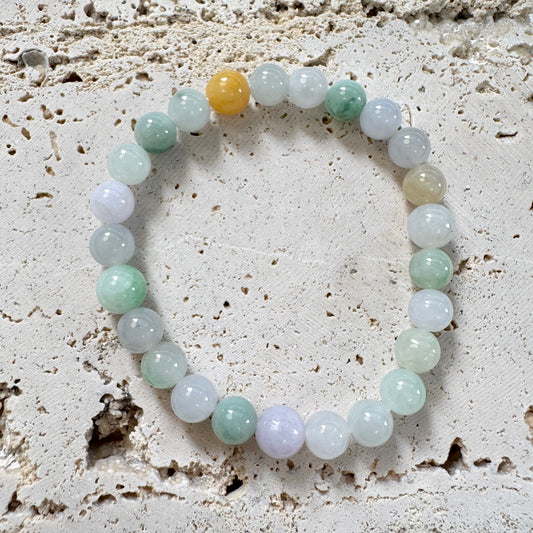 SUMMER | Multi-coloured Beaded Jadeite Bracelet