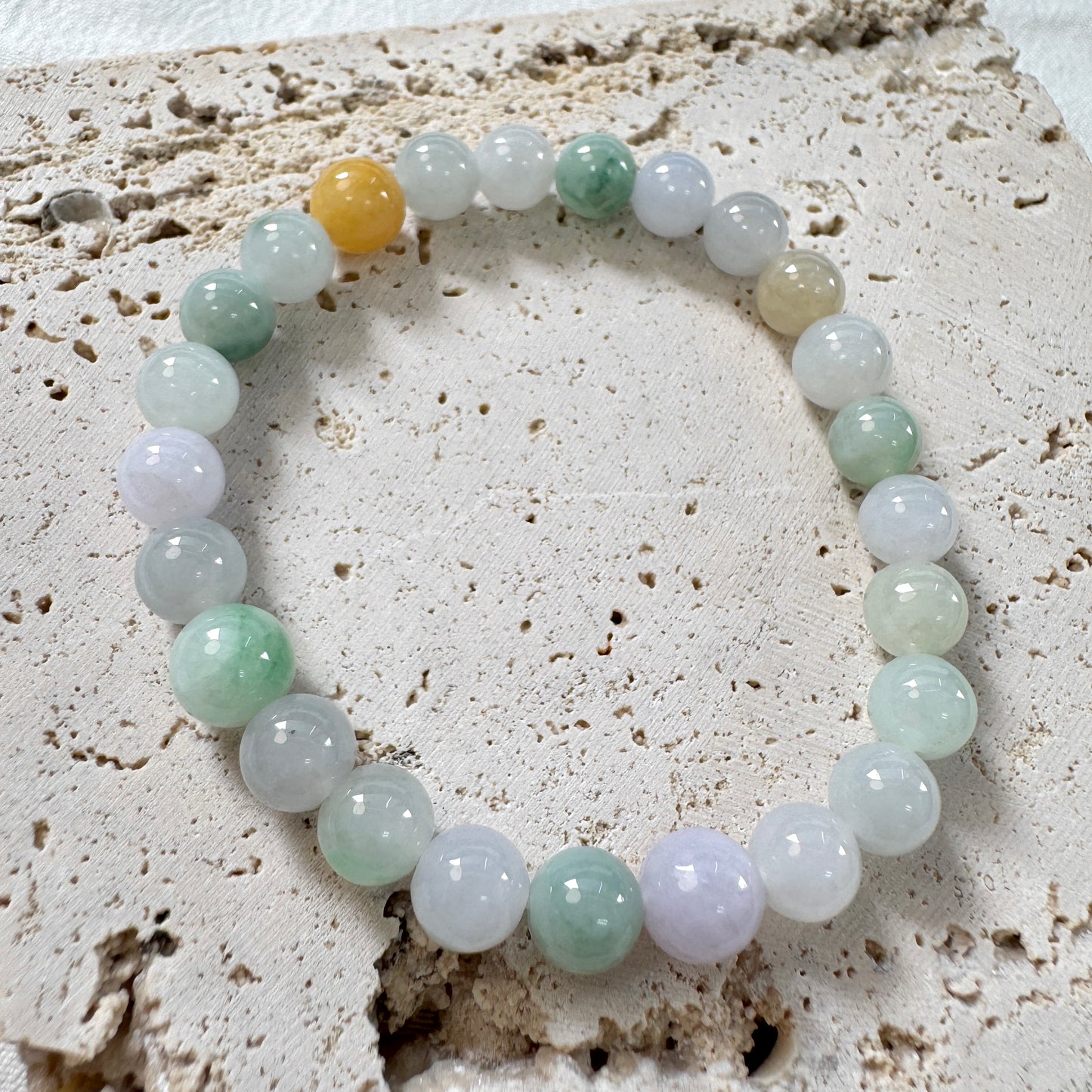 SUMMER | Multi-coloured Beaded Jadeite Bracelet
