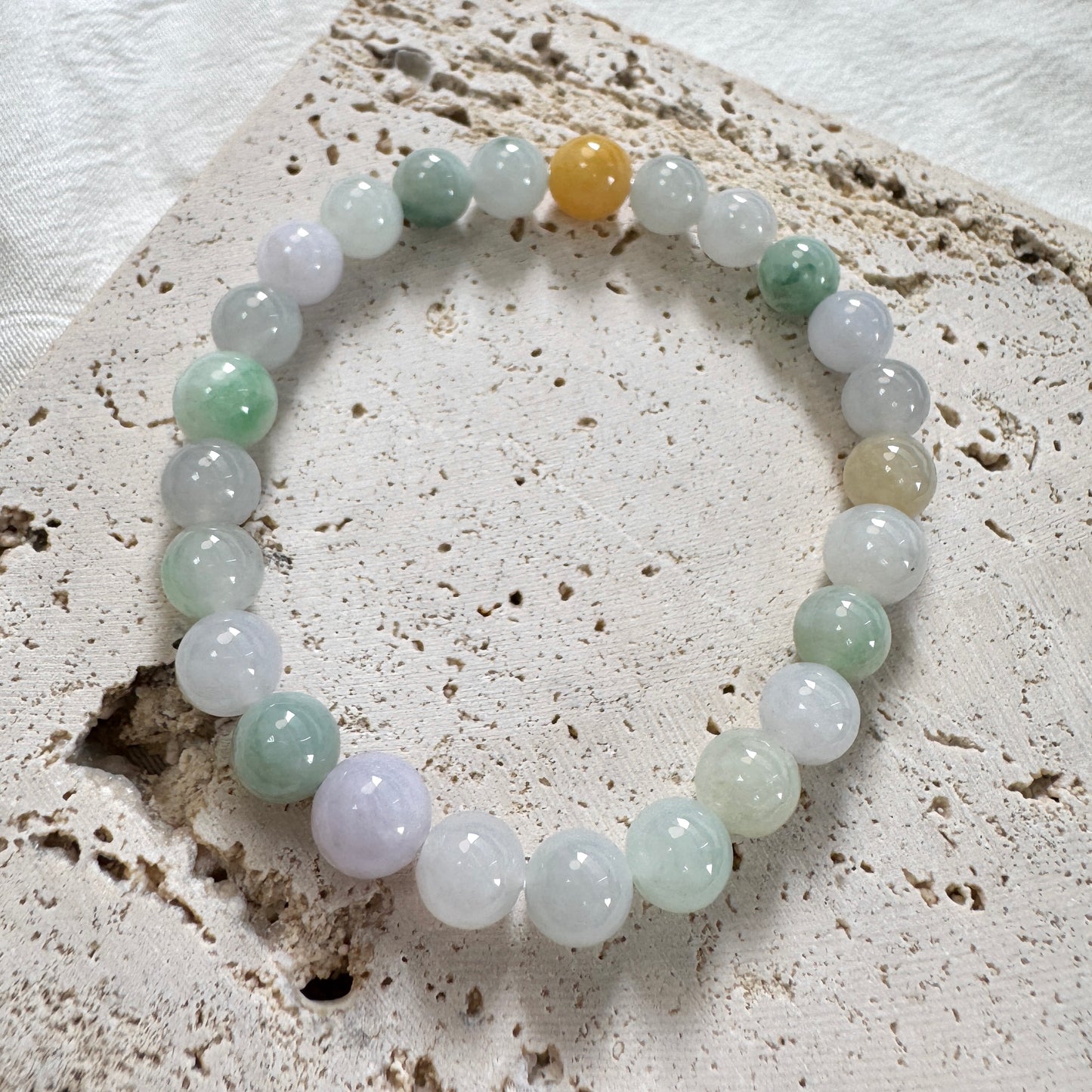 SUMMER | Multi-coloured Beaded Jadeite Bracelet