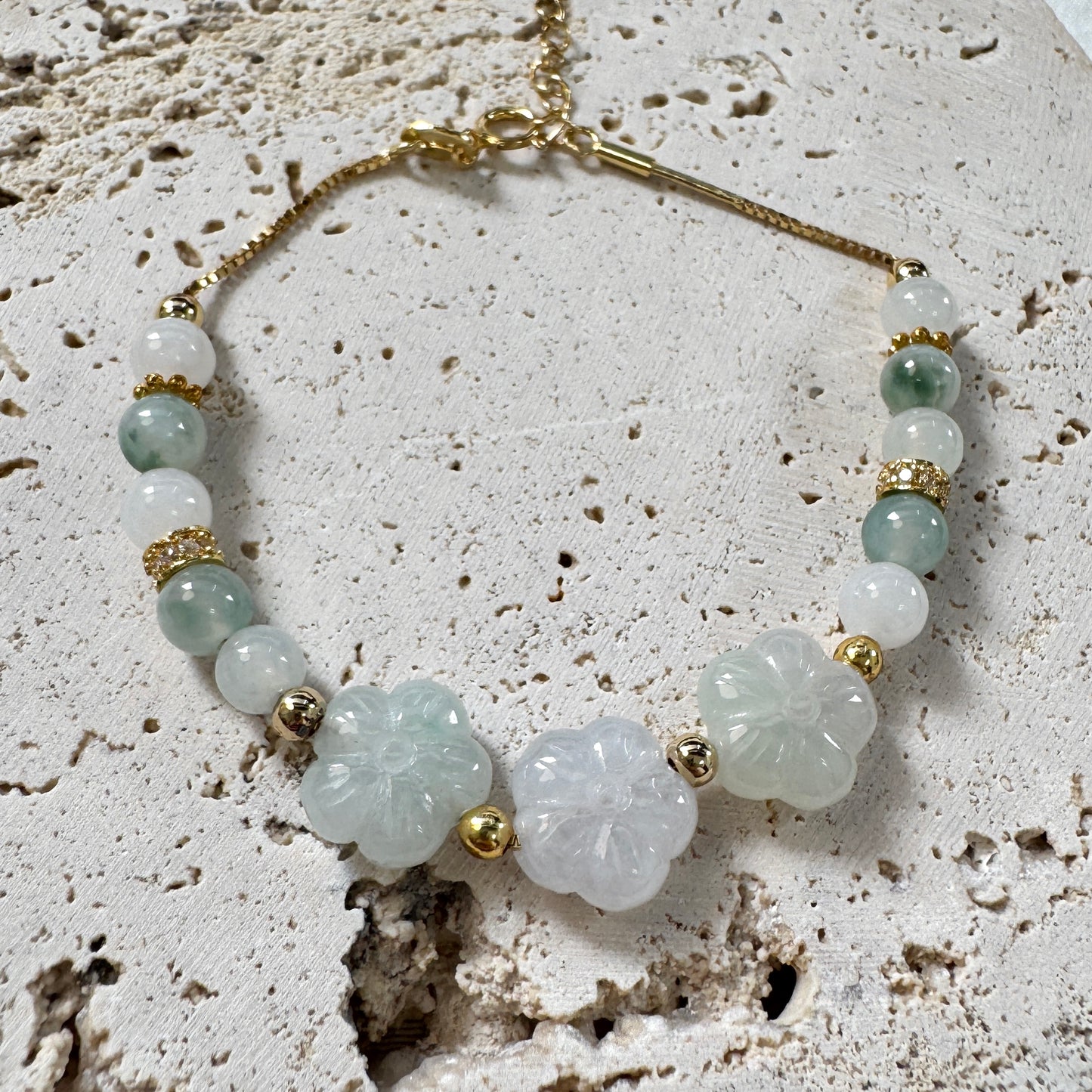 SUMMER | Floral Jadeite Bracelet
