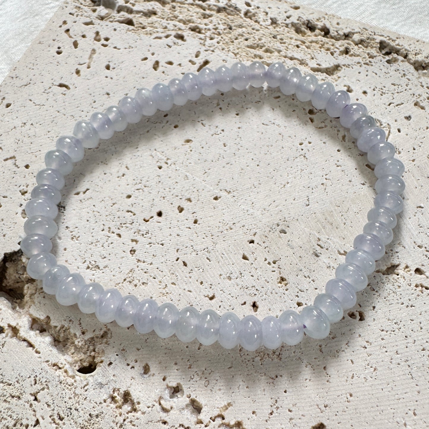 SUMMER | Lavender Abacus Beaded Jadeite Bracelet