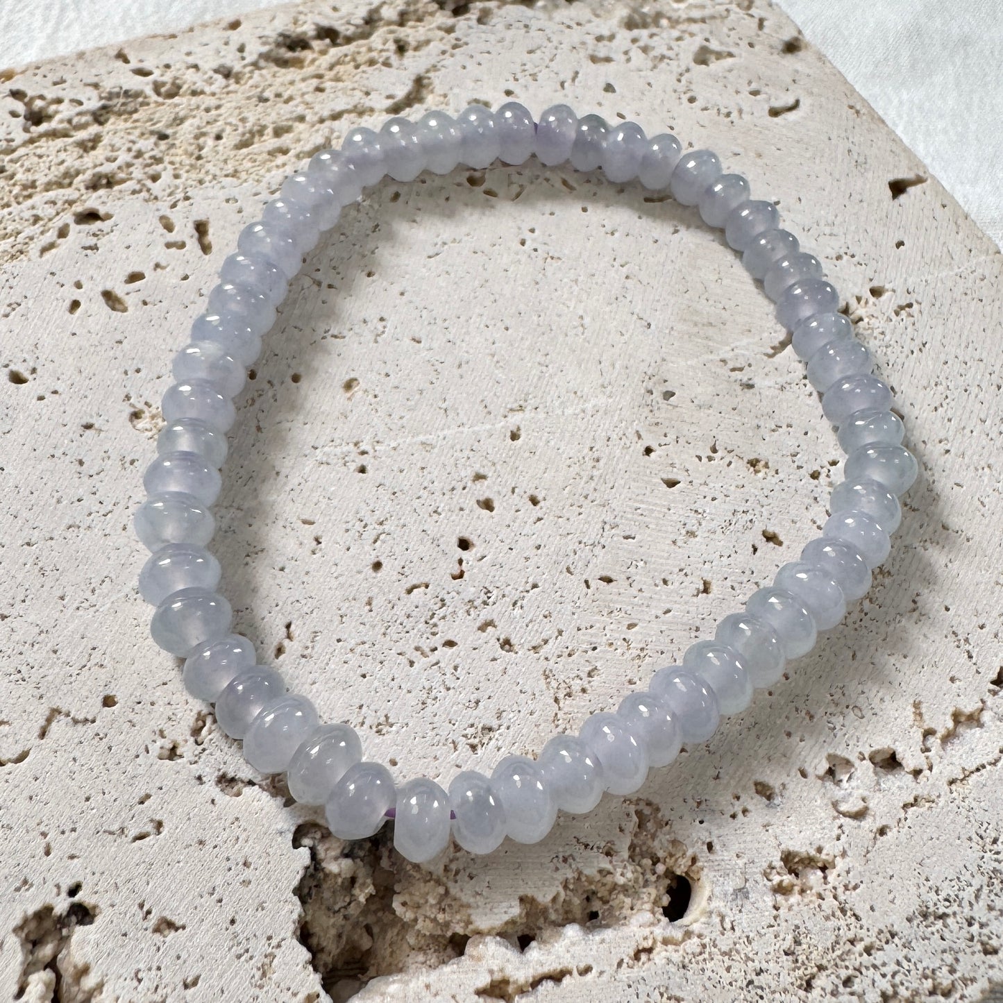 SUMMER | Lavender Abacus Beaded Jadeite Bracelet