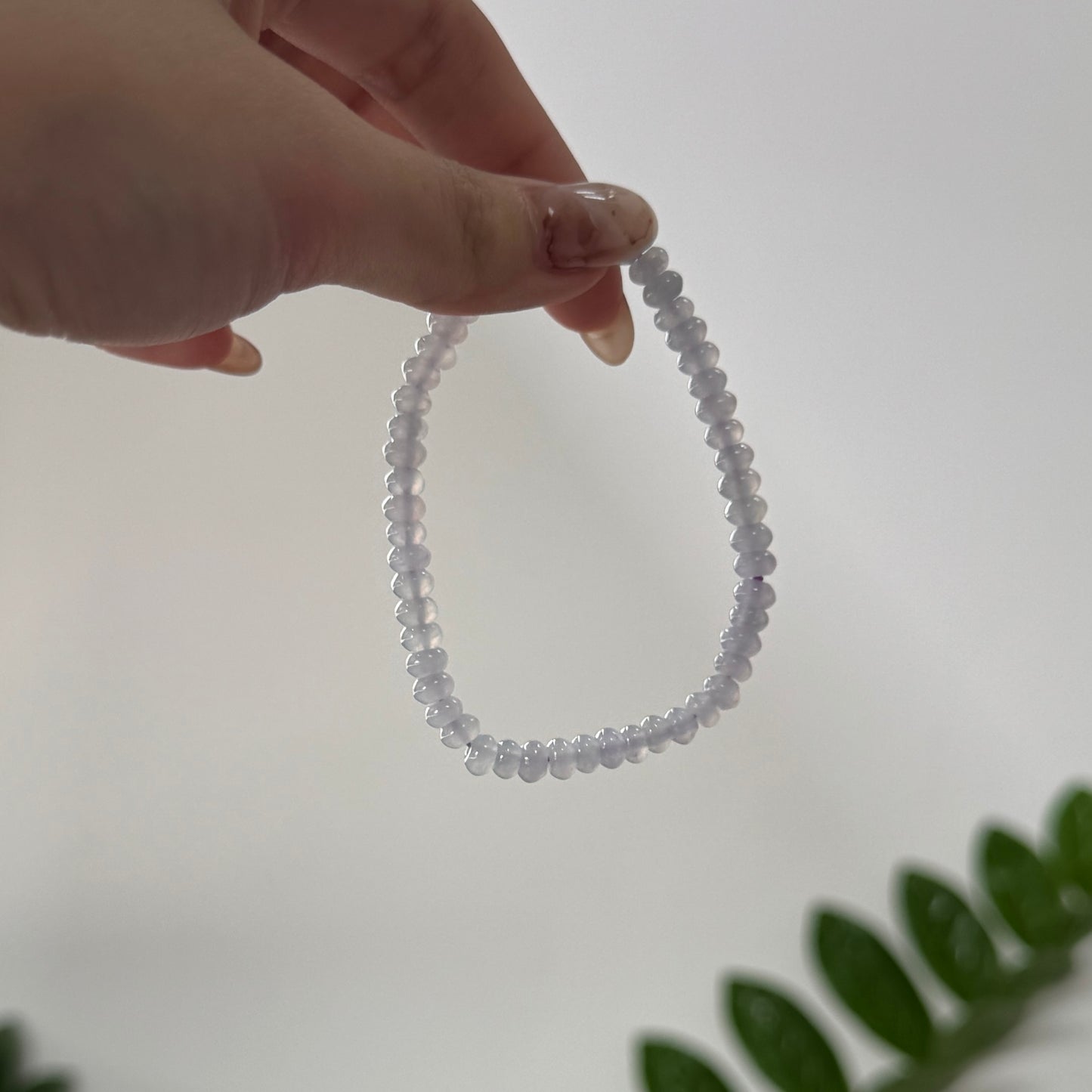 SUMMER | Lavender Abacus Beaded Jadeite Bracelet