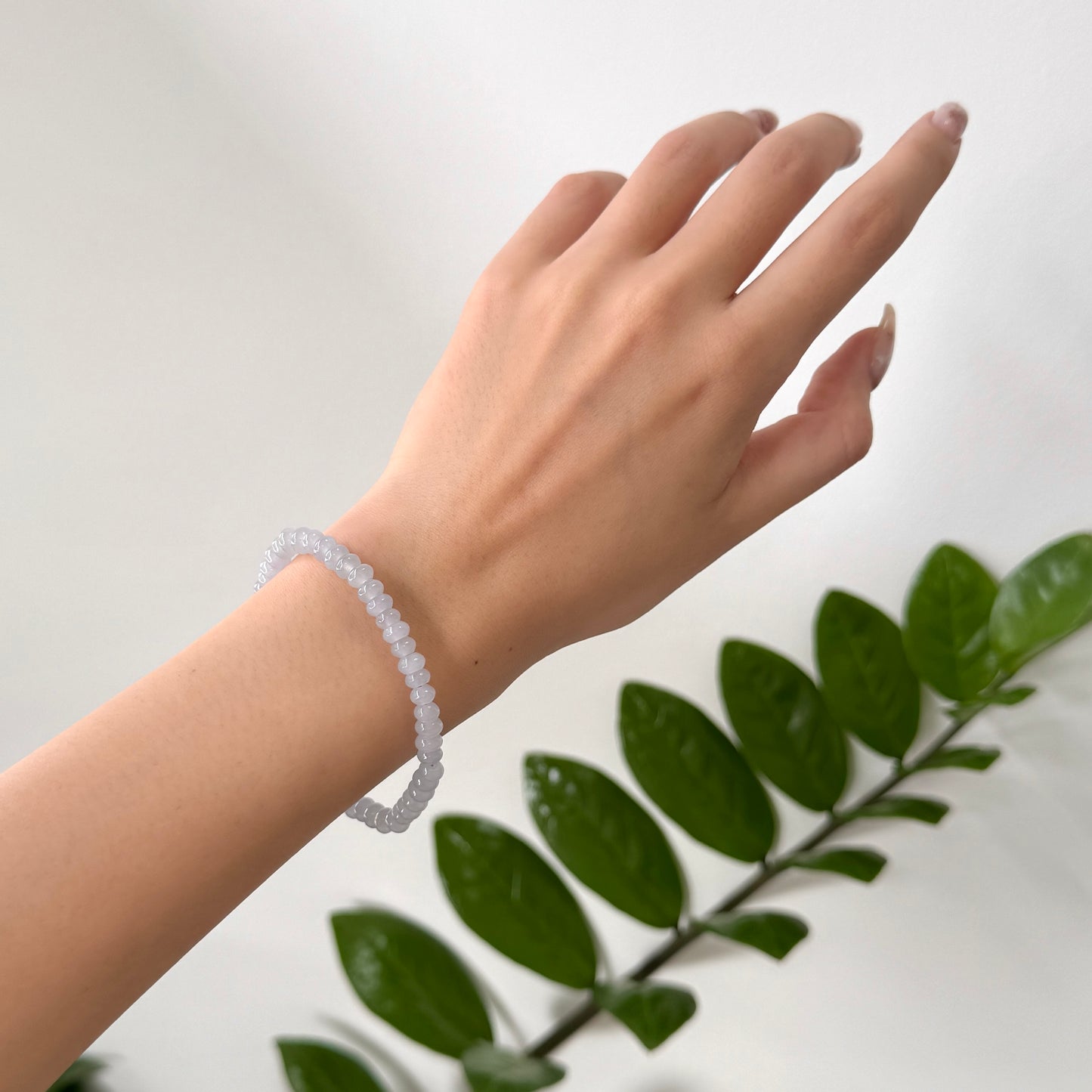 SUMMER | Lavender Abacus Beaded Jadeite Bracelet