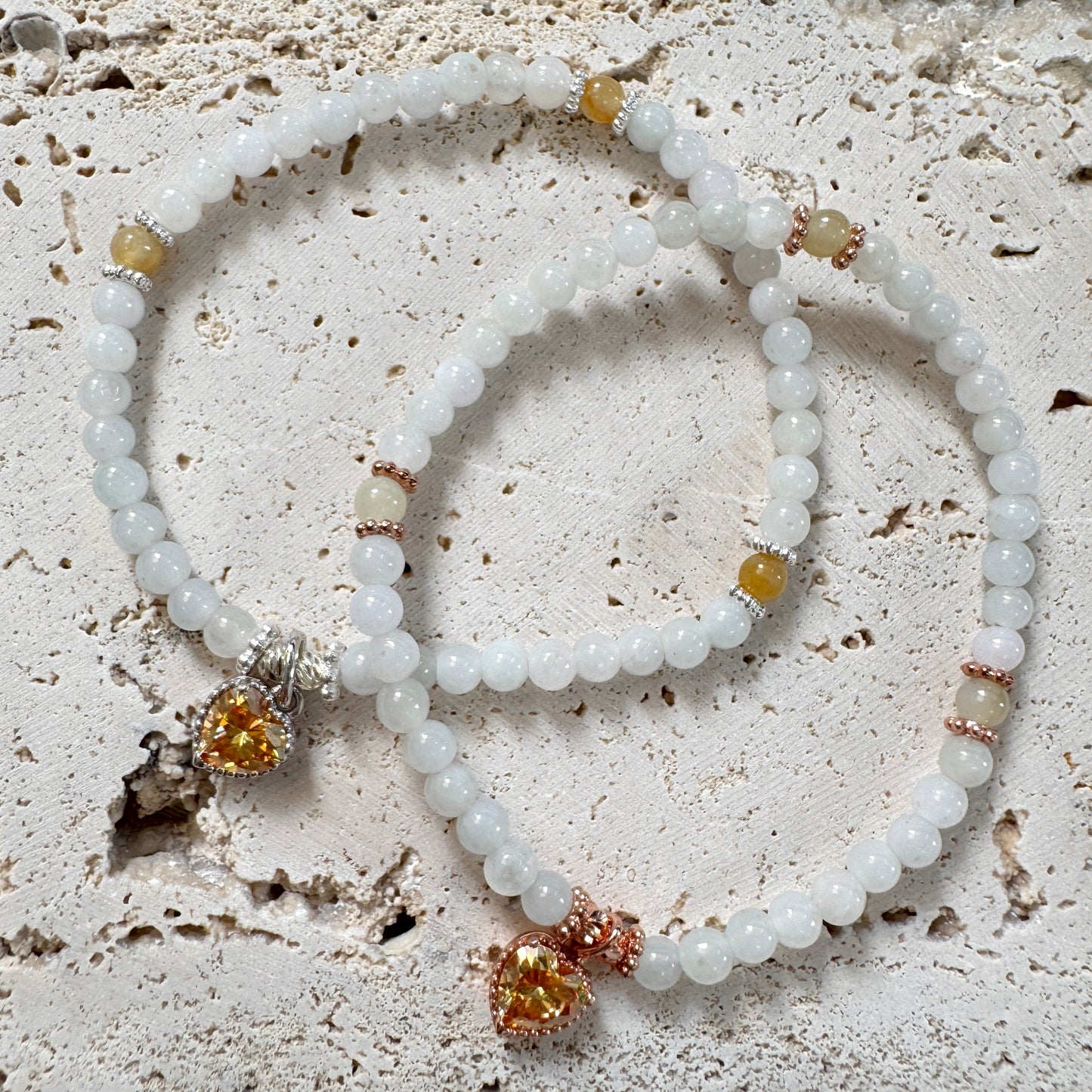 SUMMER | Moissanite x Jadeite Beaded Bracelet
