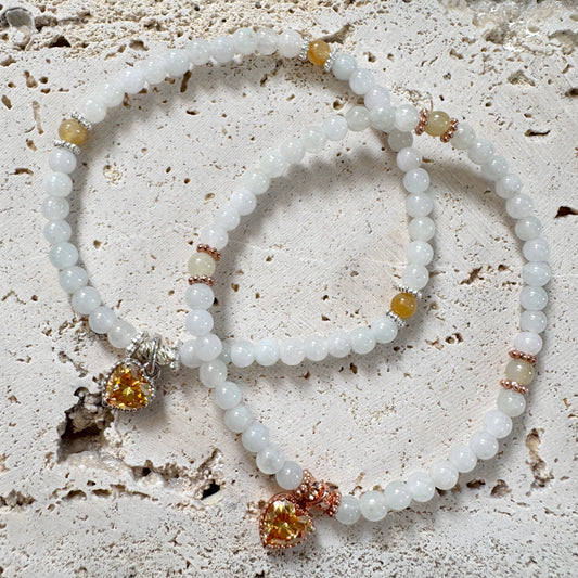 SUMMER | Moissanite x Jadeite Beaded Bracelet