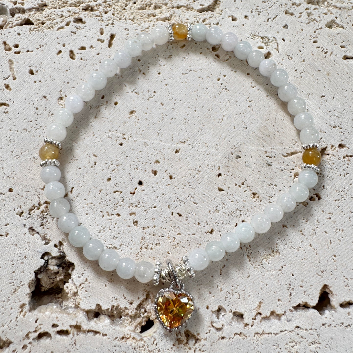 SUMMER | Moissanite x Jadeite Beaded Bracelet