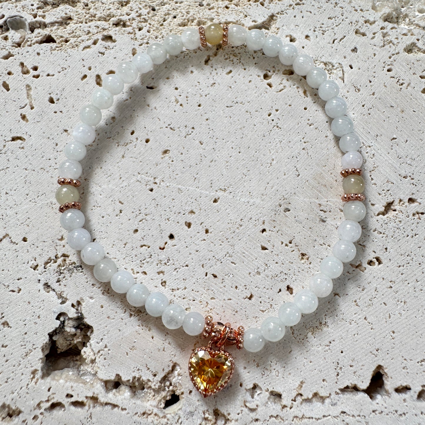 SUMMER | Moissanite x Jadeite Beaded Bracelet